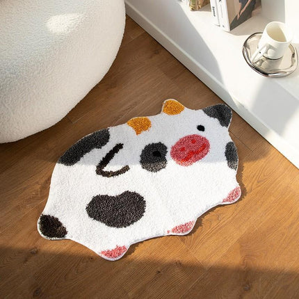 🐄 Bathroom Non-Slip Absorbent Mat – Small Cow
