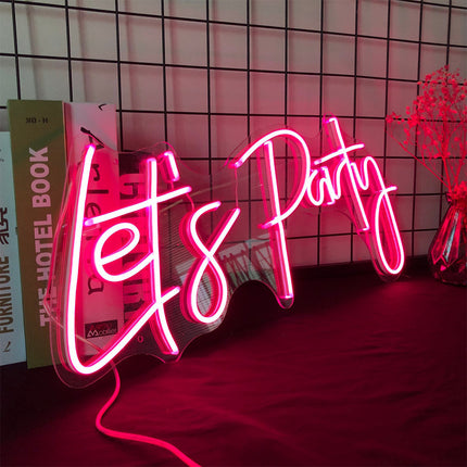 Let’s Party Neon Sign | LED Wedding & Event Light