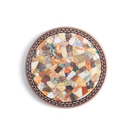 Boho Ceramic Coasters with Cork Base | Heat Resistant Drink Mats
