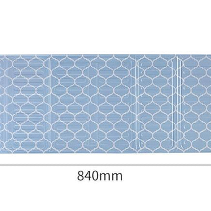 High Temperature Resistant Oil Baffle – Blue Geometric Pattern | Ikeame