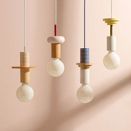 Modern Art Geometric Pendant LED Lights – 8 Designs, Warm or White Light