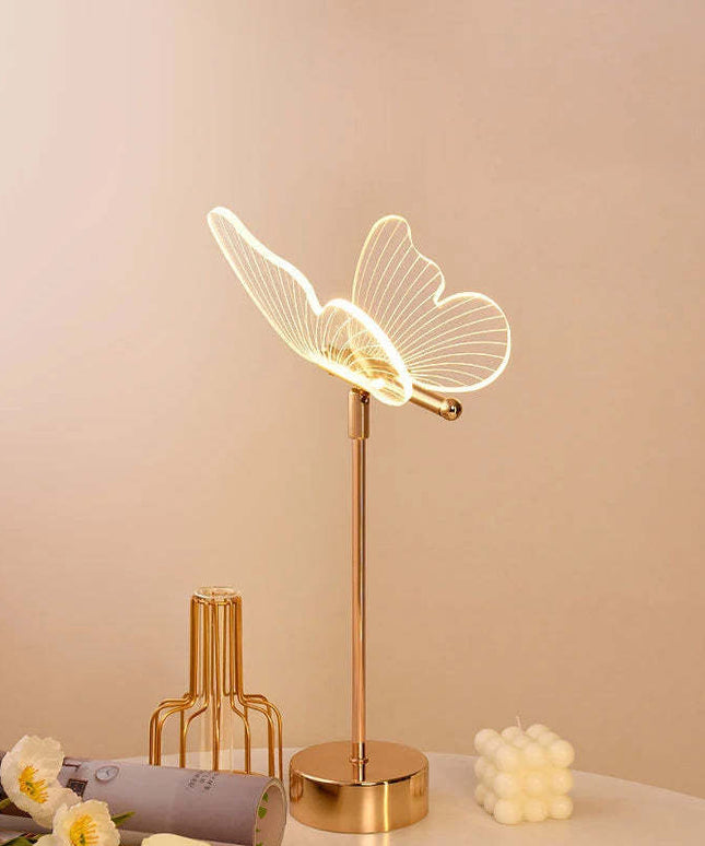 Butterfly Table Lamp – USB Rechargeable or Plug-In | 3-Colour Modern LED