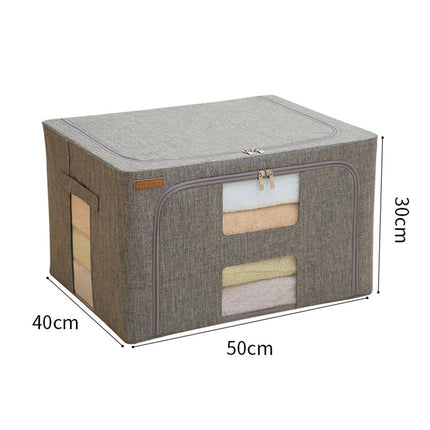 Fabric Storage Box with Zipper 20L Oxford Cloth Organiser