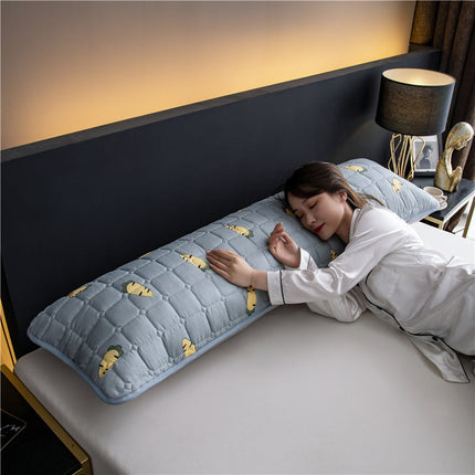 Waterproof Quilted Long Double Pillowcase – Perfect for Couples and Large Beds