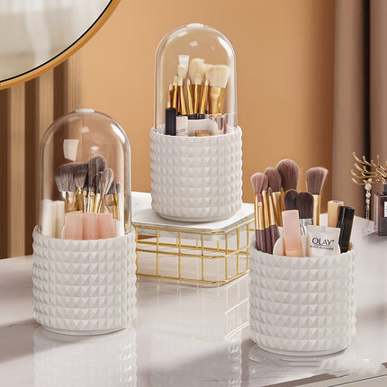 Rotating Makeup Organiser Dustproof Brush Storage Box