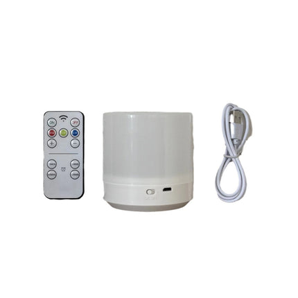 Rechargeable Touch Night Lamp with Remote – Cylindrical Ambience Light (Tricolour, 10 Brightness Levels)