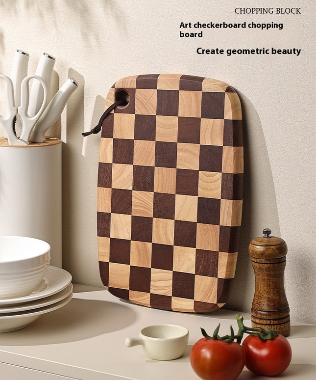 Acacia Chessboard Cutting Board ♟️ – Solid Wood, Large or Small