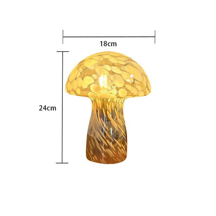 Mushroom Glass Retro Table Lamp – Decorative European Style Lighting | Ikeame