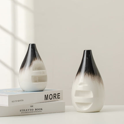 Mother & Child Vase Set – Japanese Minimalist Water Drop Design