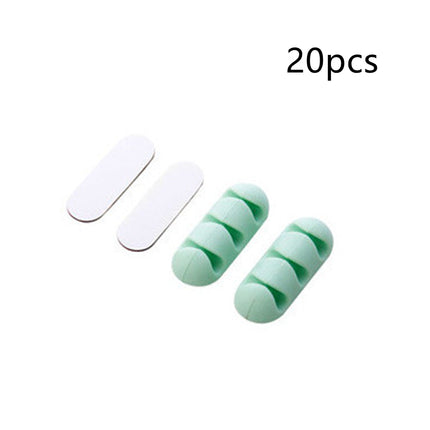 Silicone Cable Clips – Pastel Wire Organiser for Desk