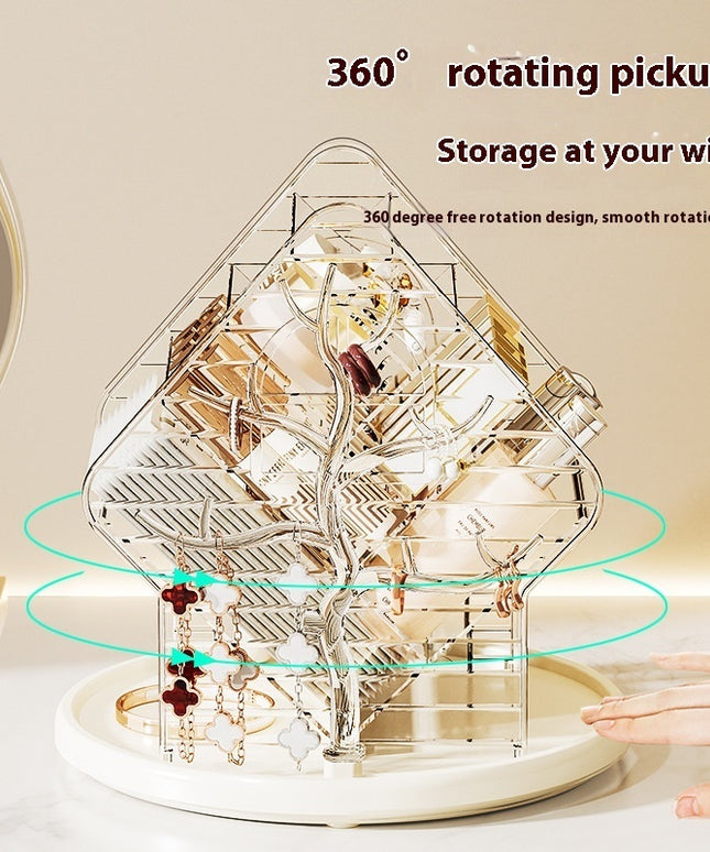 360 Rotating Makeup Organiser Luxury Cosmetic Storage Box