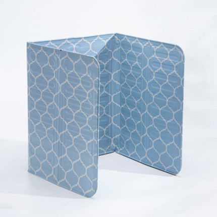 High Temperature Resistant Oil Baffle – Blue Geometric Pattern | Ikeame