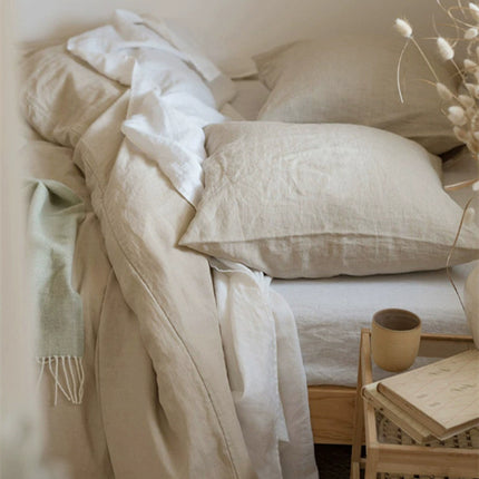 Japanese Linen Bedding Set | Minimalist Washed Duvet Cover