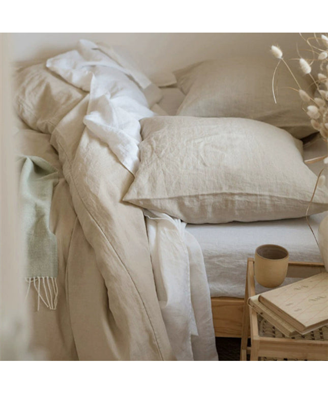 Japanese Linen Bedding Set | Minimalist Washed Duvet Cover