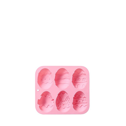 Easter Eggs Silicone Mould 🐣 – 6-Piece, Pink or Blue