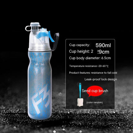 Cooling Spray Water Bottle | 590ml Misting Sports Bottle