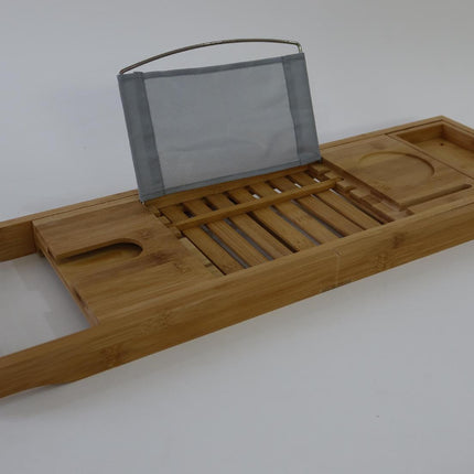 Bamboo Retractable Bathroom Rack Bathtub Tray