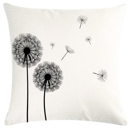 Beautiful Dandelion Printed Linen Cushion Cover