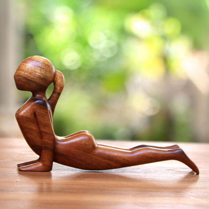 Wooden Yoga Ornaments – 6 Mini Figurine Poses | Mindful Home Décor