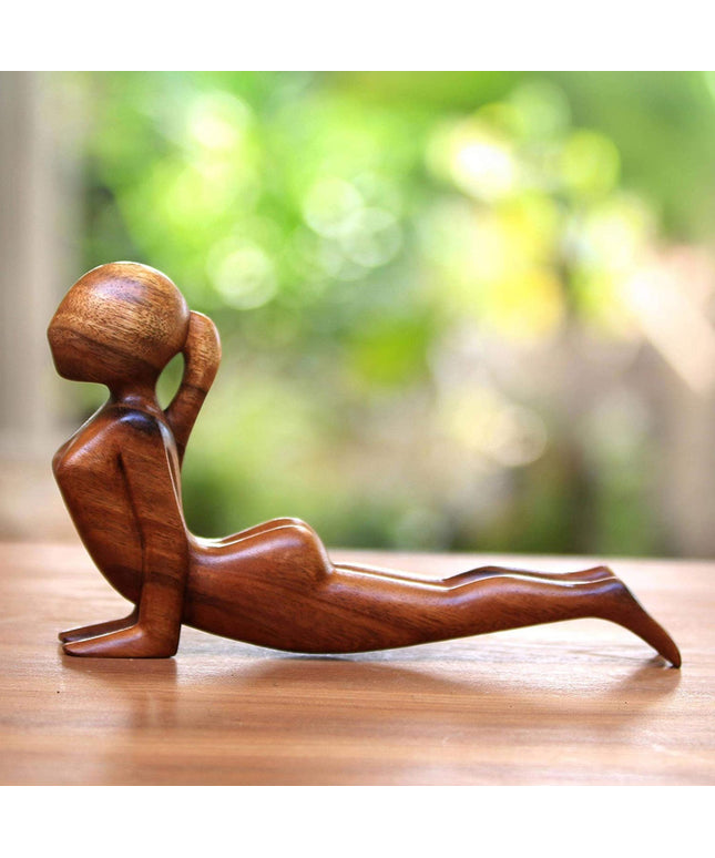 Wooden Yoga Ornaments – 6 Mini Figurine Poses | Mindful Home Décor