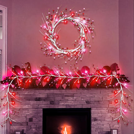Loving Heart Ambience Light – 1.8m Rattan Branch with 48 Pink LEDs