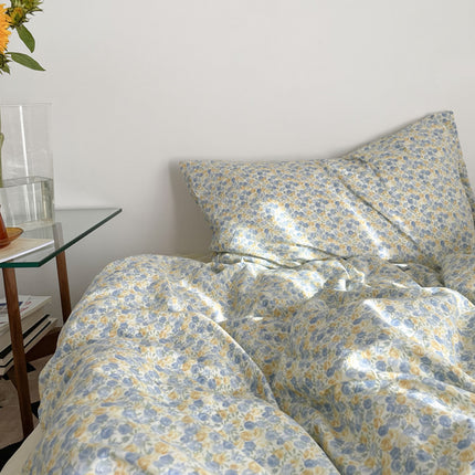 Retro Cottagecore Floral Cotton Bedding Set – 4 Designs | Ikeame