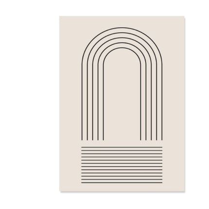 Monochrome Abstract Line Canvas Art | Minimalist Wall Décor