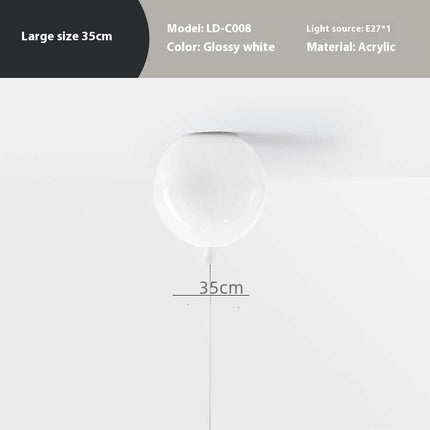 Balloon Shaped Ceiling Light Shade – Colourful Modern LED Acrylic Lamp