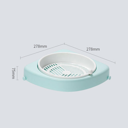 Perforation-Free Rotating Bathroom Shelf