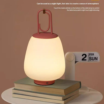 Nordic Rechargeable Table Lamp – Modern Lantern Light | Ikeame