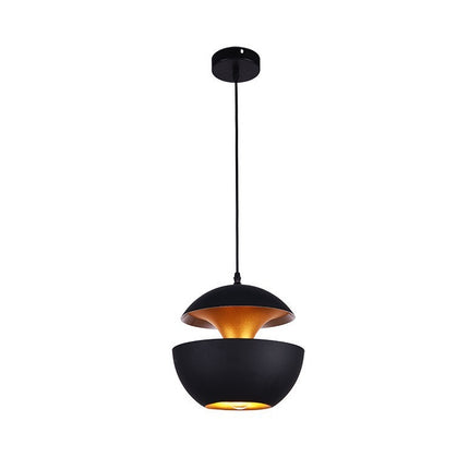 Nordic Minimalist Ceiling Light – Black & Gold or White & Gold | Ikeame