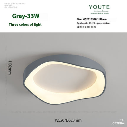 Macaron Ceiling LED Light – Modern Round Wave Design (42cm / 52cm, 3 Colours)