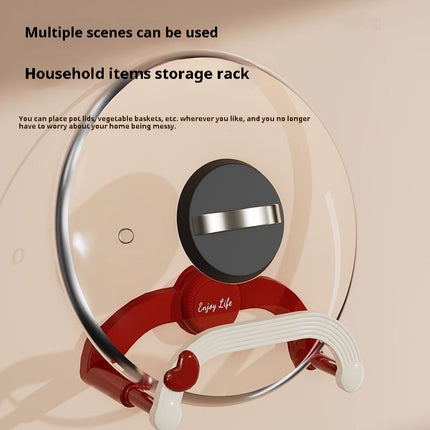 Cream Retractable Household Bathroom Punch-free Storage Rack