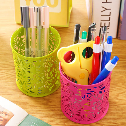 🌈 Colourful Metal Pen Holder – Fun Desk Organiser