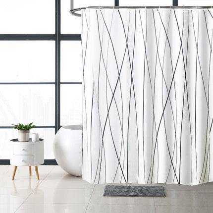 Waterproof Polyester Shower Curtain 180×180cm | Nordic & European Patterns – Ikeame