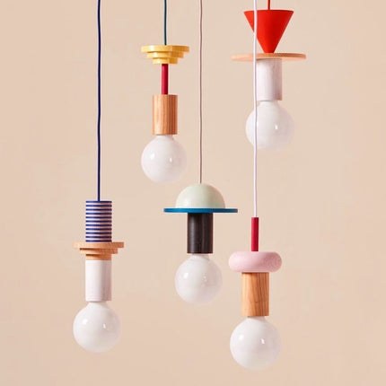 Modern Art Geometric Pendant LED Lights – 8 Designs, Warm or White Light