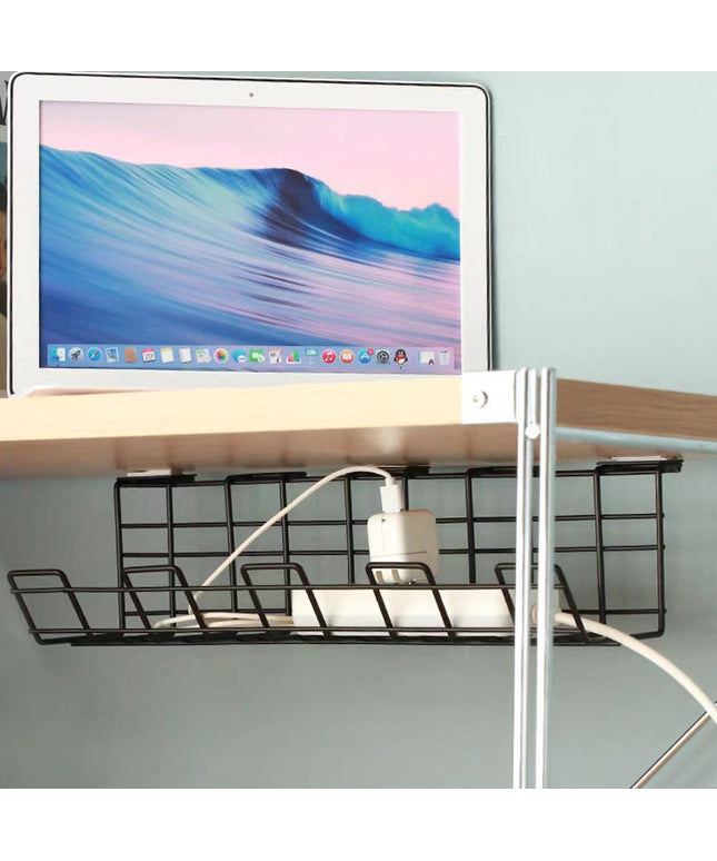 Under Desk Storage Rack Cable Organiser Table Insert Shelf