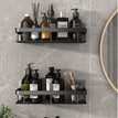 6 - Wall shelf double layer - wide sides - black