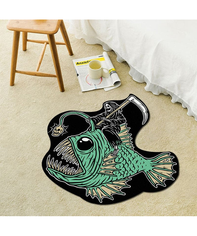 Spooky Angler Fish Cashmere Bathroom & Door Mat