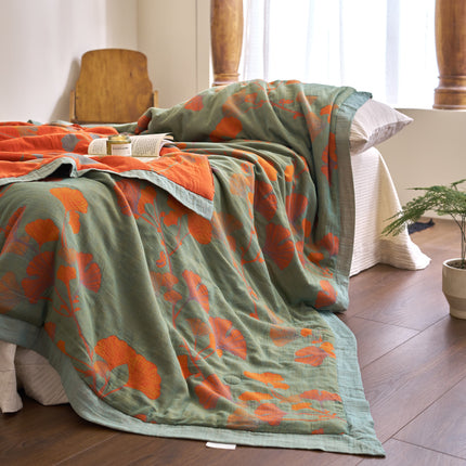 Cotton Summer Quilt | Reversible Jacquard Bedding Throw