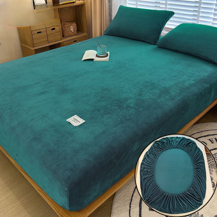 Milk Fiber Single-piece All-inclusive Non-slip Coral Flannel Sets Fitted Sheet