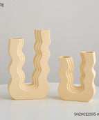 Set of 2 - Beige Yellow - Large + Small