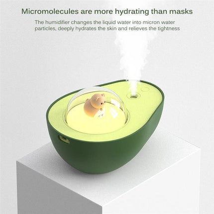 Avocado Mini Humidifier – USB Rechargeable Night Light Mist Sprayer | Ikeame