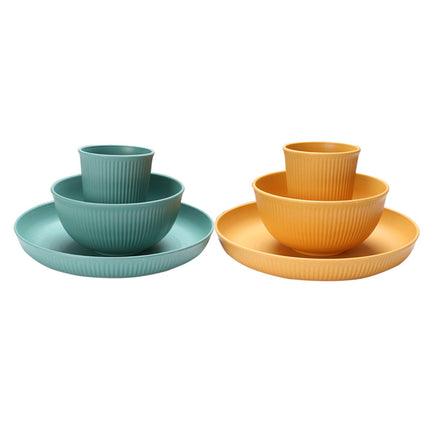 Wheat Straw Dinnerware Set | Eco Friendly Plates Bowls Cups