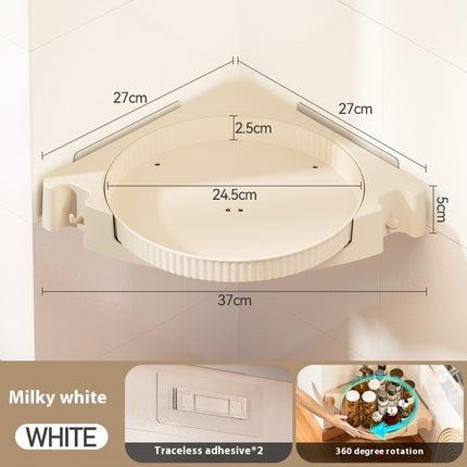 Rotating Corner Rack 🌀 – Kitchen & Bathroom Turntable, 4 Colours