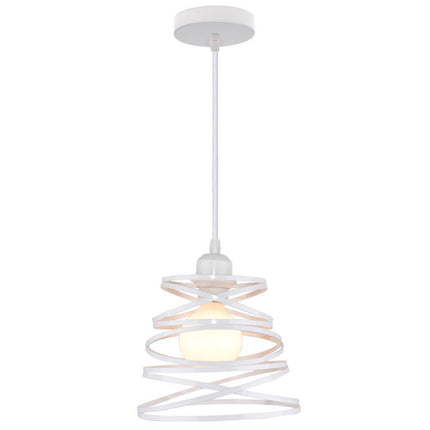 Spring Chandelier – Nordic Retro Iron Droplight (Black or White)