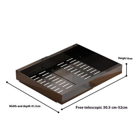 Telescopic Pull-Out Storage Shelf – Kitchen & Bathroom Organiser | Ikeame