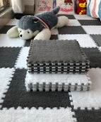 Grey + white