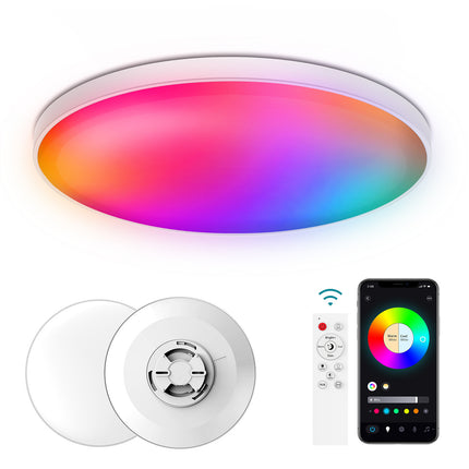 Smart WiFi Bluetooth Ceiling Lamp – RGB Colour Changing, Remote Dimmable | Ikeame