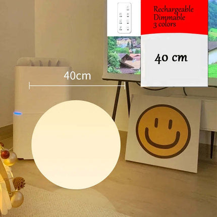Nordic Ball Floor Lamp – Rechargeable LED Light with Remote Control (30/35/40cm)